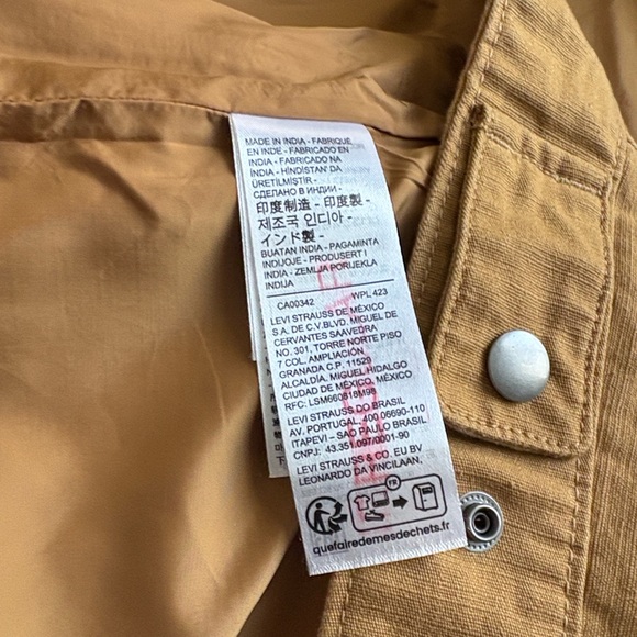 Levi's Cotton Canvas Corduroy Collar Barn Jacket Size Medium NWT - Picture 9 of 10